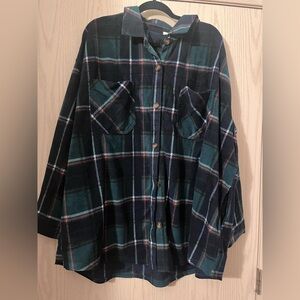 Maurices Green and Blue Plaid Shirt